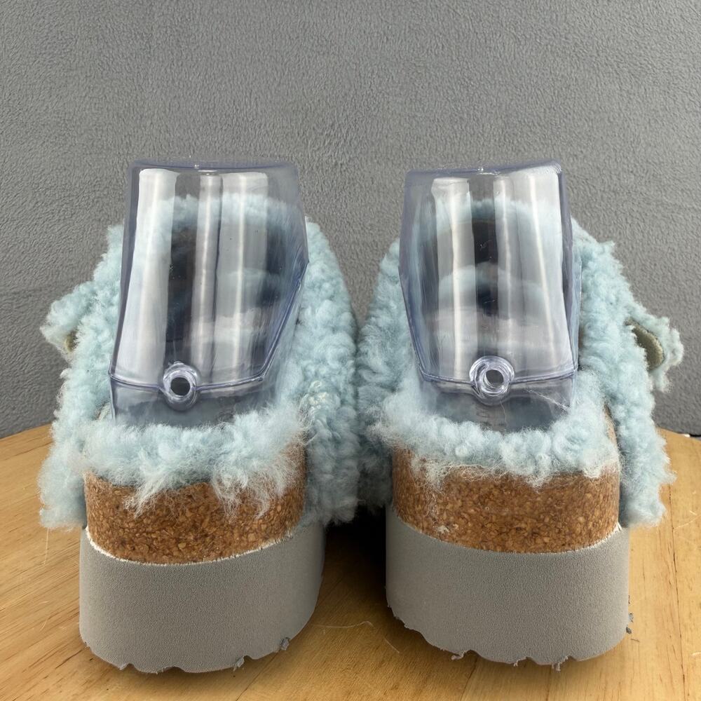 Birkenstock Papillio Arizona Big Buckle Shearling Sandals Faded Aqua Blue EU 36 - Picture 4 of 8